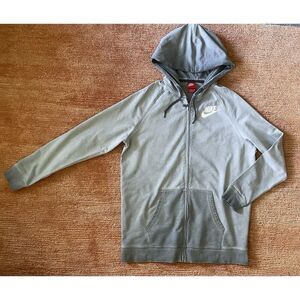 Nike Full Zip Hoodie Washed Gray Men’s Size M